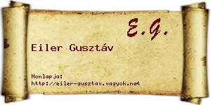Eiler Gusztáv névjegykártya