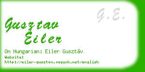 gusztav eiler business card